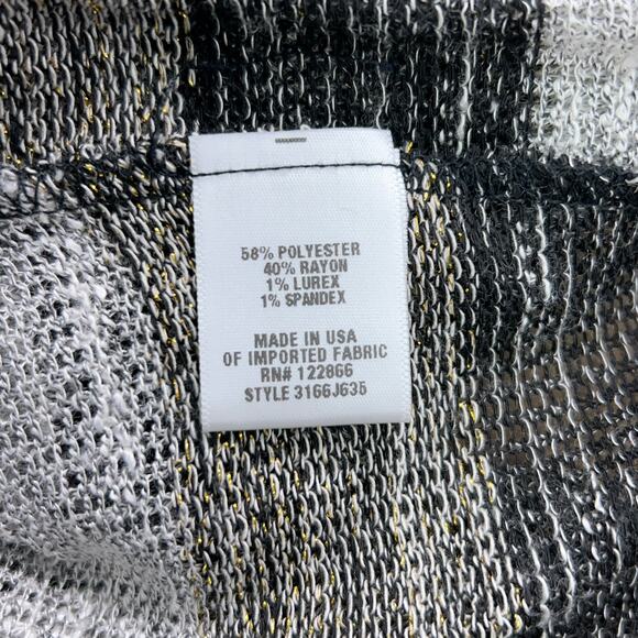 Saks Fifth Ave Blue Womens Size S Cowl Neck Sweater Stripe Dolman Sleeve Light - Picture 13 of 14